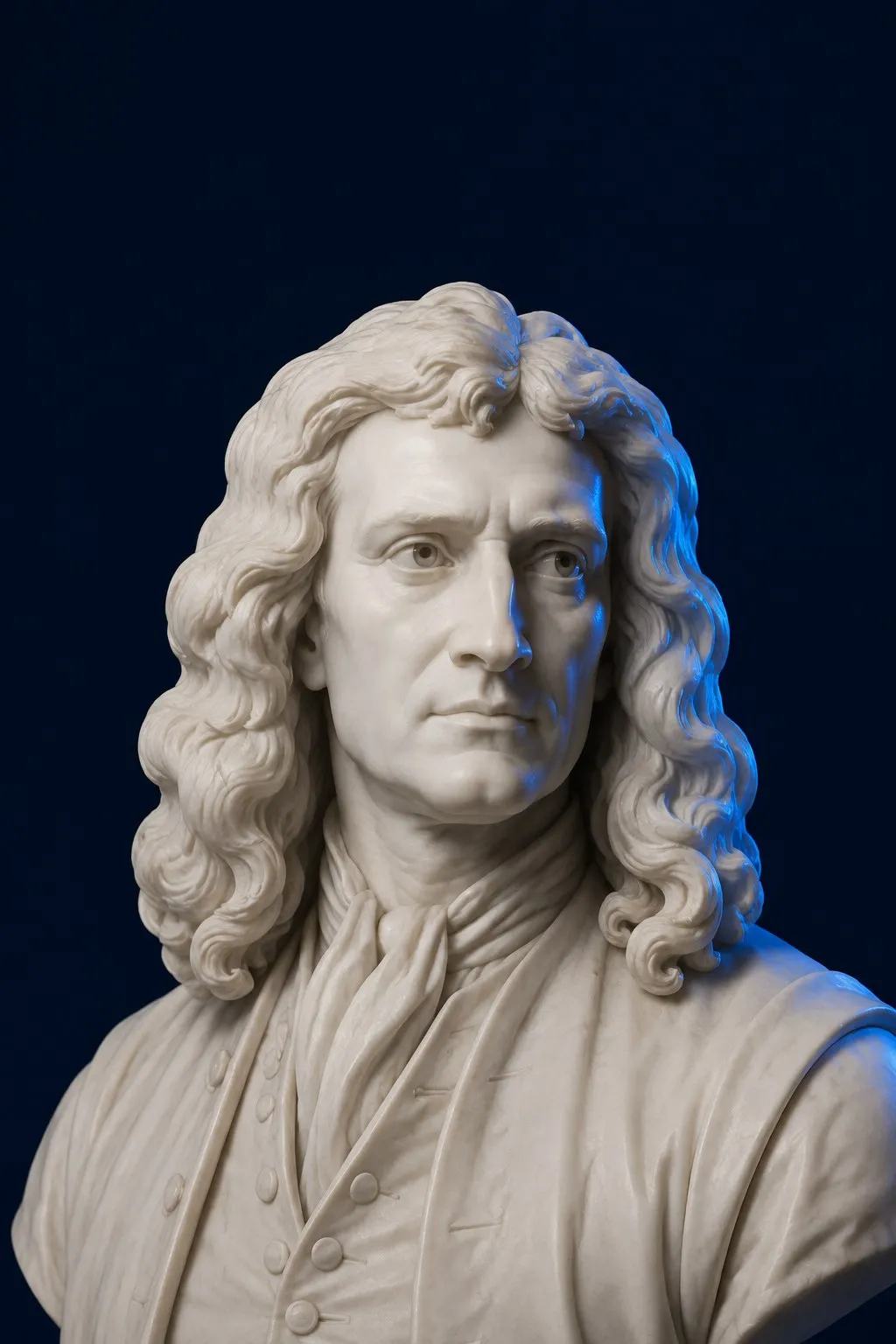 Retrato escultórico de Isaac Newton