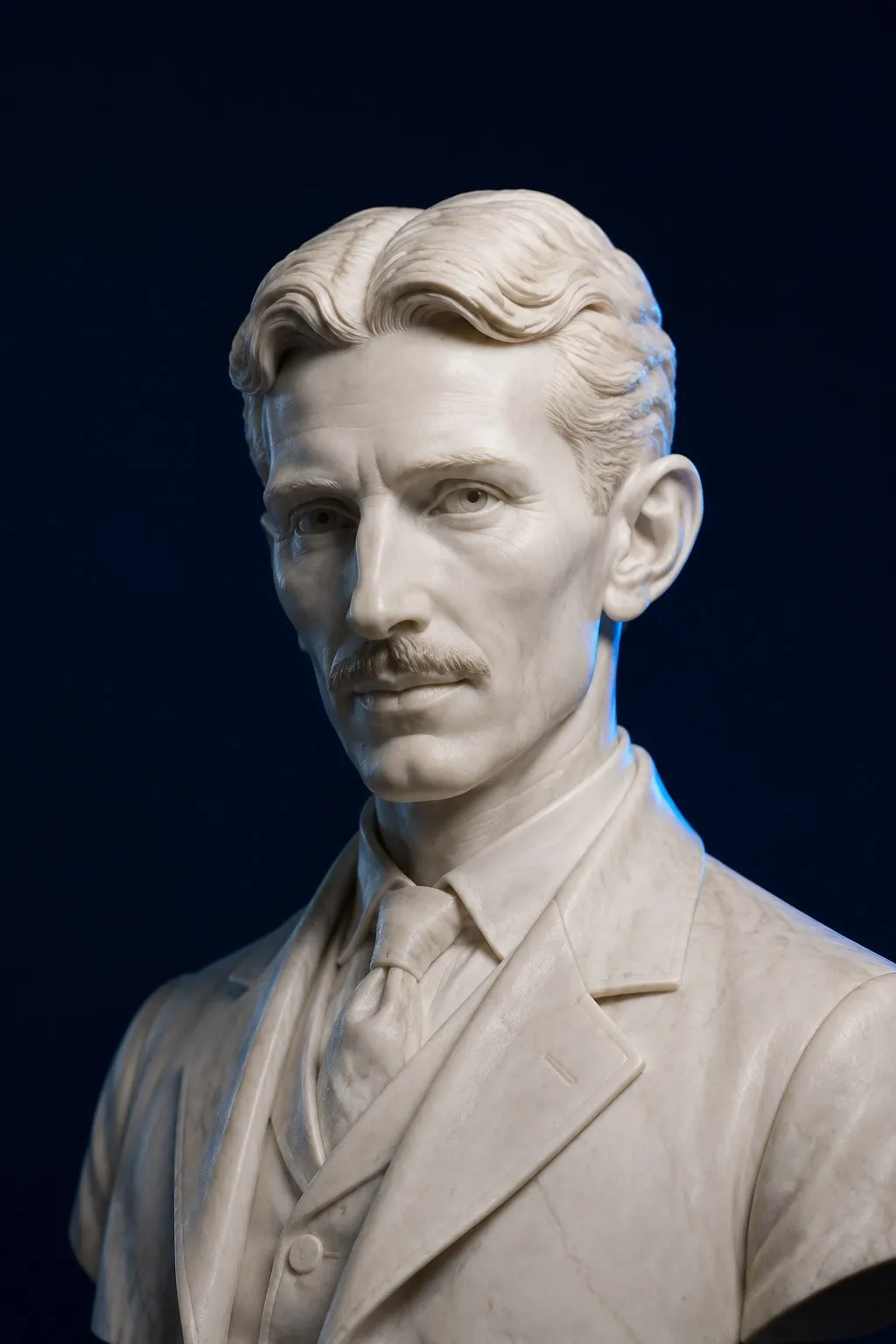 Retrato escultórico de Nikola Tesla